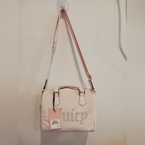 Juicy Couture Velour Powder Blush Obsesion Satchel - Picture 2 of 8